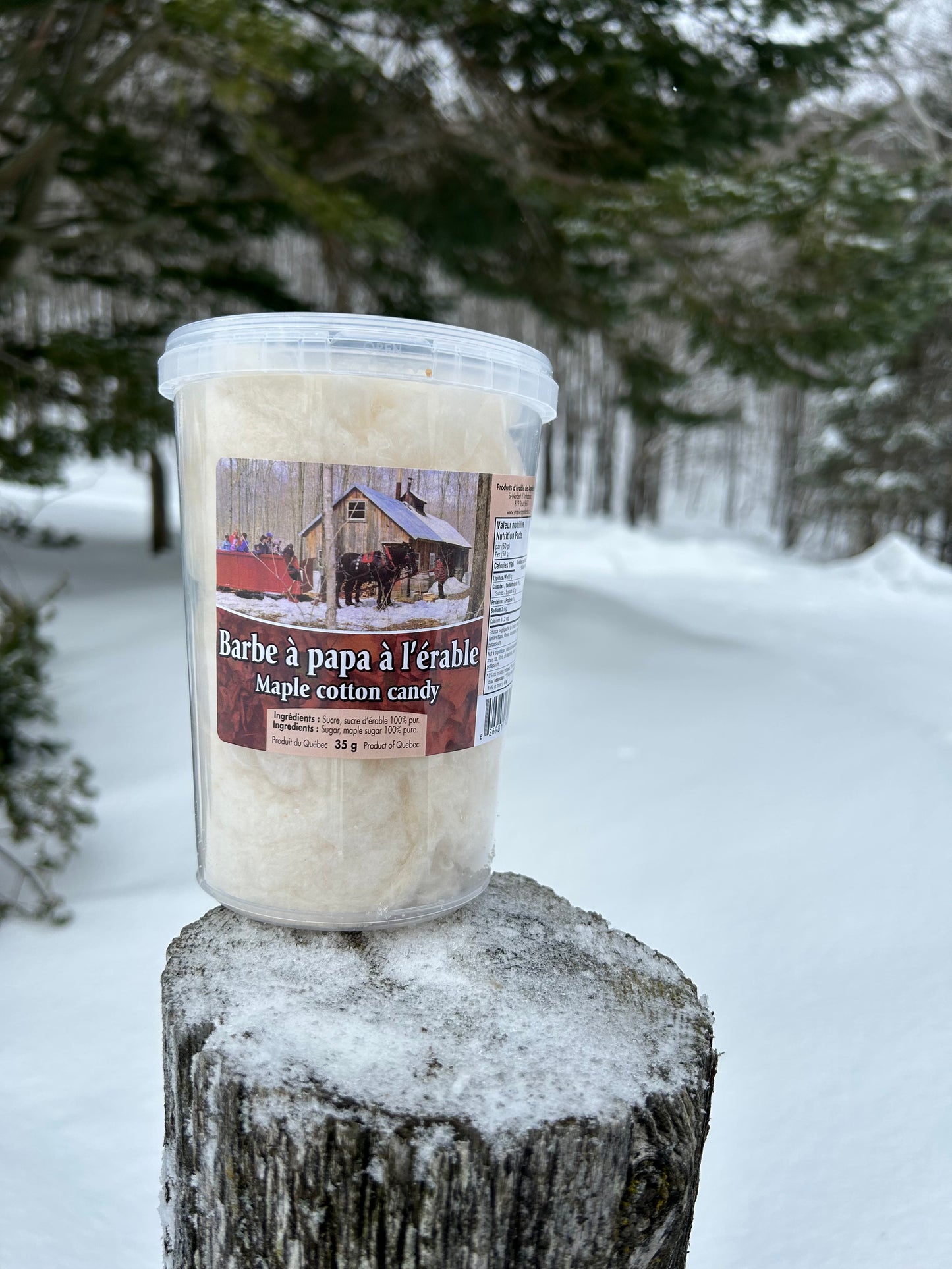 Barbe à papa à l'érable